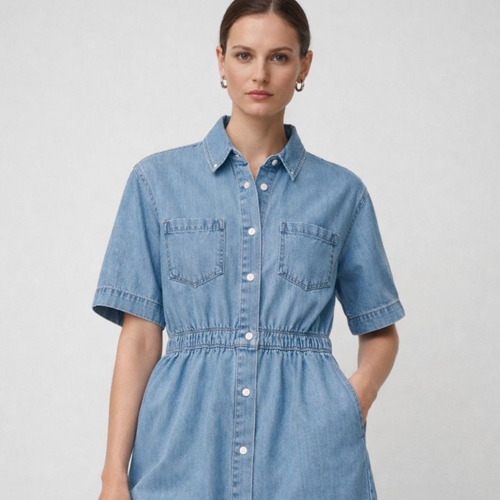 Denim Shirt Dress / Utility Dress